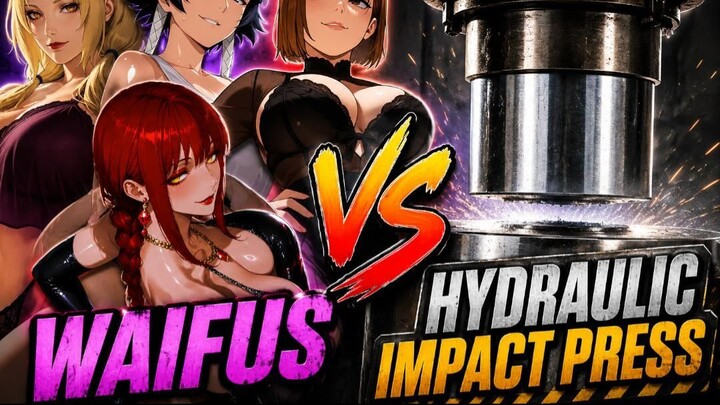 Best Girls Ranked Waifu vs Hydraulic Press👑 Who is #1 #anime #onepiece #hydraulicpress #waifus  #an