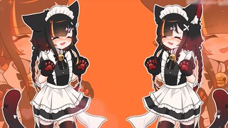 Một con mèo hầu gái hơi làm se? 🎃maid sad cat dance🎃 | Bốn giờ cô hầu gái bí ngô phiên bản dance-nga