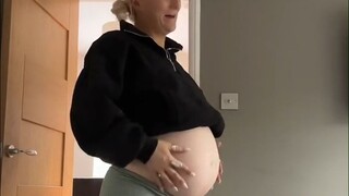 怀孕33周的准妈妈拍视频吐槽：都说怀孕是福气，但是这份“福气”我实在是难以消受啊！
