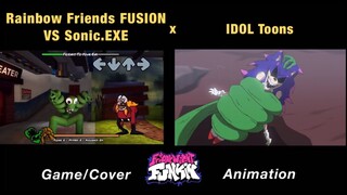 Rainbow Friends Fusion vs Sonic.EXE (Ep. 4) | GAME x FNF Animation Friends To Your End