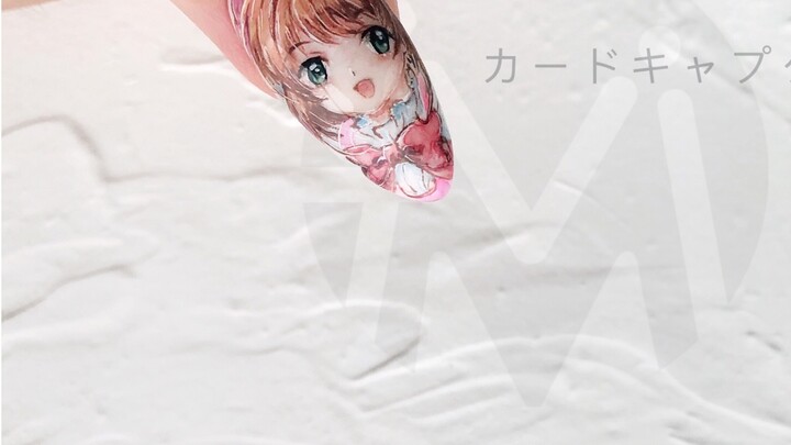 [Manikur yang dilukis dengan tangan] Seluruh proses lukisan tangan dari Variety Sakura