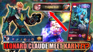 CLAUDE LEONARD MEET LANCELOT KARLTZY MVP M2 WORLD CHAMPION IN RANKED? REAL OR FAKE? | Mobile Legends