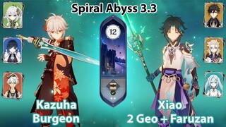 C0 Kazuha Burgeon & C0 Xiao 2 Geo + C0 Faruzan | La Hoàn Thâm Cảnh Tầng 12 | Genshin Impact 3.3