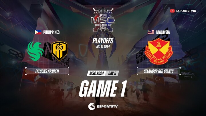 Falcons AP Bren vs Selangor Red Giants GAME 1 GRAND FINAL MSC 2024 | SRG VS FCAP ESPORTSTV