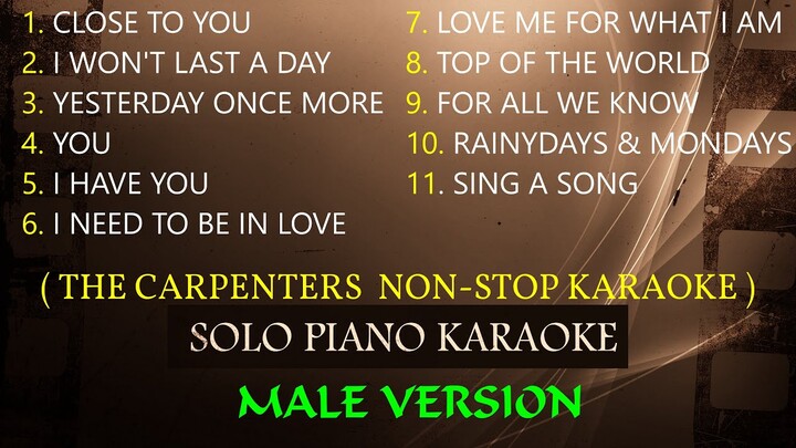 THE CARPENTERS NON-STOP KARAOKE ( 11 SONGS ) ( MALE VERSION ) (COVER_CY)