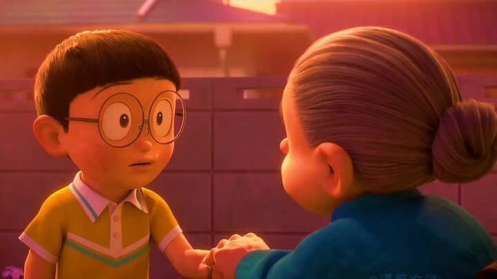 When he saw his grandmother, Nobita was relieved.