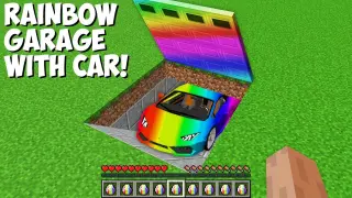 I found RAINBOW GARAGE WITH SUPER CAR UNDERGROUND in Minecraft ! NEW SUPER CAR !
