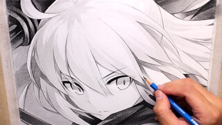 What is the experience of drawing Saber Okita with Tsinghua exam paper? oh the damn charm! ! !