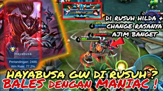 SUSAH MAIN HAYABUSA KARENA DI RUSUH? BALAS DENGAN MANIAC ! - Mobile Legends