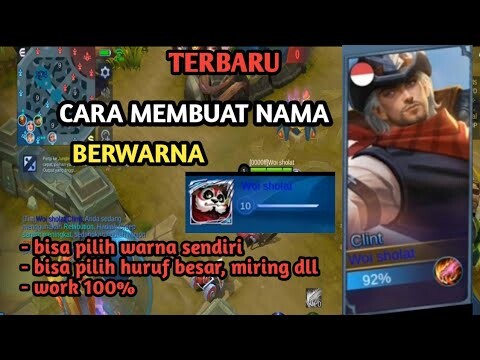 CARA MEMBUAT NAMA MOBILE LEGENDS BERWARNA