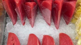 Watermelon with ice, a summer savior