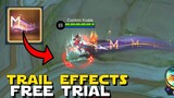 NEW TRAIL EFFECTS FREE TRIAL IN ADVANCED SERVER | BEST NEW BATTLE EFFECTS!? | MOBILE LEGENDS