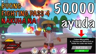 50,000 AYUDA at lahat ng tier sa  FIGHTING PASS 4 NA UNLOCK NA| ROBLOX