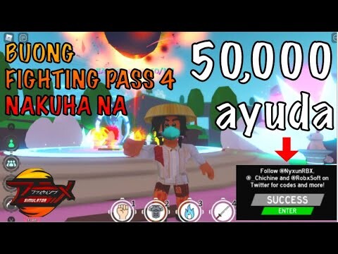 50,000 AYUDA at lahat ng tier sa  FIGHTING PASS 4 NA UNLOCK NA| ROBLOX