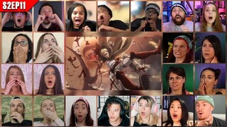 Attack on Titan Season 2 Episode 11 Reaction Mashup | 進撃の巨人