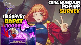 Buruan Isi Survey Dapat  Benifit 1000x Essence Stones di Global Launch - Solo Leveling Arise Ditusi