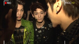 120719 Exo (cut) backstage @ SM Town in LA