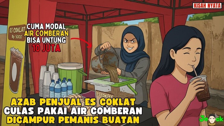 AZAB PENJUAL ES COKLAT CULAS PAKAI AIR COMBERAN DICAMPUR PEMANIS BUATAN