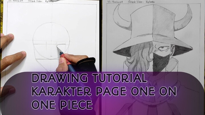 Drawing Tutorial Karakter Anime Page One on One Piece
