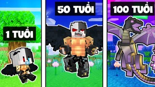 NẾU PAPA RỒNG có cuộc sống trong MINECRAFT từ lúc SINH RA đến lúc 100 TUỔI - GIA ĐÌNH RỒNG