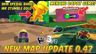 BOCORAN NEW UPDATE 0.47! MAP BARU BALAPAN MOBIL DAN EVENT BISA DAPAT GEMS GRATIS?! - Stumble Guys