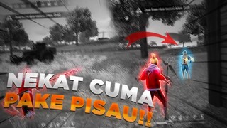 CHALLENGE GAMEPLAY FREE FIRE HANYA BOLEH MEMAKAI PISAU 😂