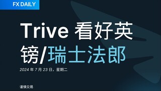 2024年7月23日：英镑/瑞郎看多