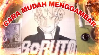 cara mudah menggambar boruto old video