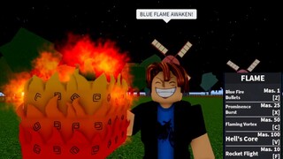 Lvl 1 Noob Awakens Flame Fruit(Blue Flames) in Bloxfruits