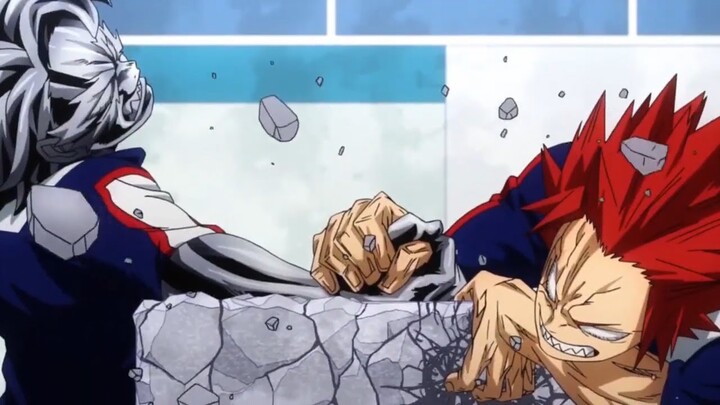 My Hero Academia Best fight #3 Battle of fire and ice, Bakugou knocks Uraraka to the ground