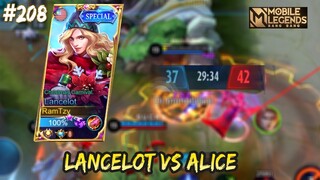HARDGAME LANCELOT VS ALICE, BAN ALICE JIKA MAU PICK LANCELOT | LANCELOT GAMEPLAY #208 | MLBB