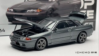 何必还选多美卡？拓意 x Pop Race 1:64 合金开前/后盖 Skyline GT-R BNR32 汽车模型展示
