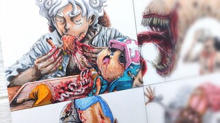 Drawing One Piece Characters in Horror Styles | ワンピース
