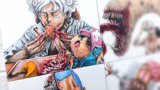 Drawing One Piece Characters in Horror Styles | ワンピース