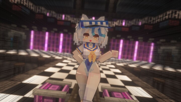 😡The big white cat is just walking 😡 (Minecraft model showcase)
