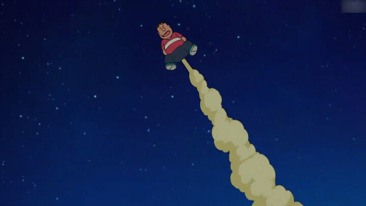 Nobita upgraded his legs as if he was possessed by the Flash, and Fat Tiger was bounced out of the e