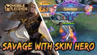 FIRST TIME I GET SAVAGE 🔥🔥🔥 WITH SKIN LANCELOT HERO | GAMEPLAY #88 | MOBILE LEGENDS BANG BANG