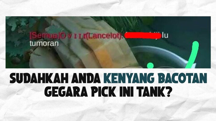 Sudahkan Anda Kenyang dibacotin Gegara Pick ini Tank?