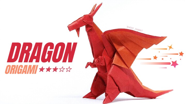【Origami】Con rồng dễ thương thế này mà vẫn có người chưa biết gấp à? Hướng dẫn tốc độ gốc, siêu nét 