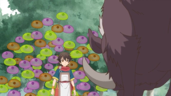 Every time the male protagonist attacks, a thousand slimes appear behind him. The blood-sucking slim