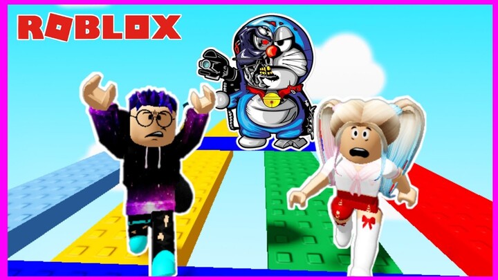 PARKOUR OBBY TAPI KITA DI KEJAR DORAEMON RAKSASA JAHAT FT @MIUUU - ROBLOX INDONESIA