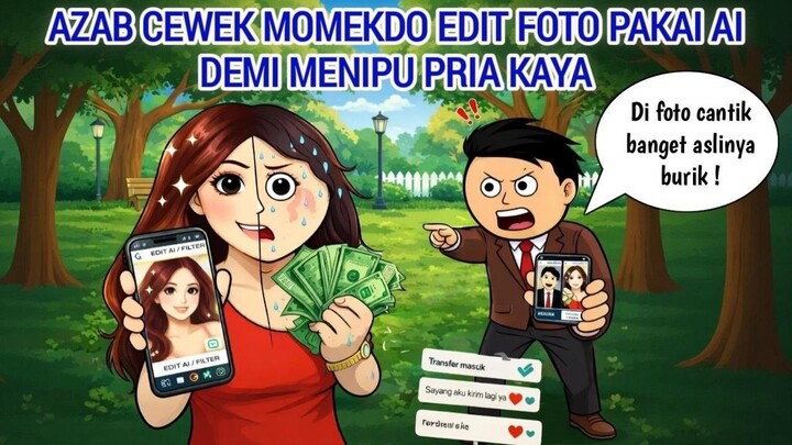 AZAB CEWEK MOKONDO EDIT FOTO PAKAI AI DEMI MENIPU PRIA KAYA DAN MENGERUK UANGNYA
