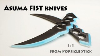 Shining Asuma Sarutobi FIST knives from Popsicle Sticks