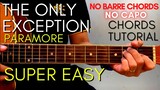PARAMORE - THE ONLY EXCEPTION Chords (EASY GUITAR TUTORIAL) for Acoustic Cover