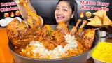 SPICY MUTTON CURRY WITH CHINESE FLAT NOODLES AND SPICY KOREAN CHICKEN TANGDI, BOILED EGGS | MUKBANG