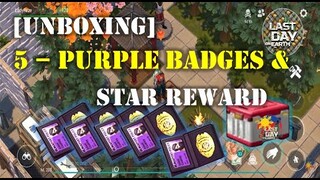 UNBOXING "5 PURPLE BADGES & STAR REWARDS "  | SEASON 25 - Last Day On Earth: Survival
