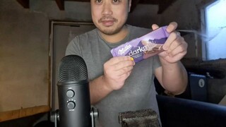 ASMR Licking, Sucking & Chewing Milka Dark Milk Chocolate Without Using Hands🍫