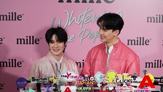 “แม้ก - ณฐ” ช่วงให้​สัมภาษณ์​ในงาน “MILLE” launching event เปิดตัวผลิตภัณฑ์​ใหม่