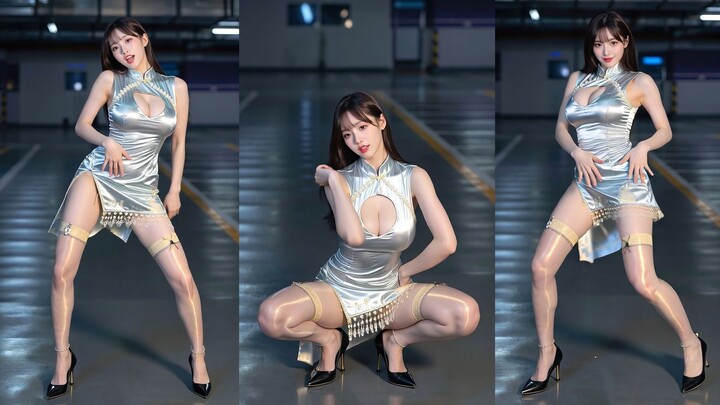 [Oiled Nude Silk Cheongsam] BRABA Slow-Rock Dance ❤ Enjoyable for Both High and Low Tastes~