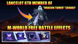 Lancelot New Skin 6th Member of "Dragon Tamer" Squad? + M-Wolrd Free Battle Effects | MLBB